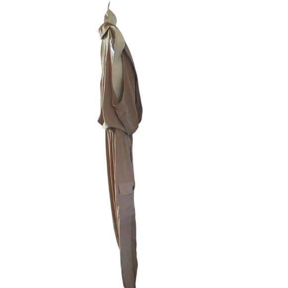 New York & Company Beige Sleeveless Jumpsuit - Picture 7 of 8